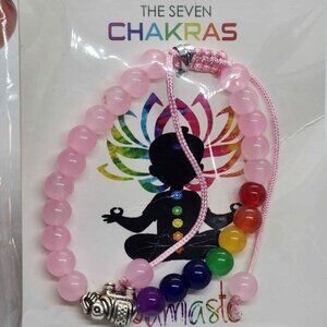 Brand New   The Seven Chakras  with Elephant Bracelet